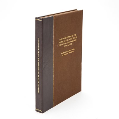 Lot 236 - The 1787 Constitution of the Pennsylvania Society for Promoting the Abolition of Slavery