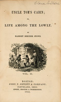Lot 244 - The Hogan copy of the first edition, first issue of Uncle Tom’s Cabin
