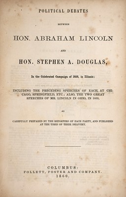 Lot 250 - The Lincoln-Douglas Debates