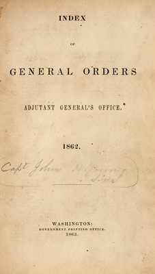 Lot 252 - The Emancipation Proclamation in a fine set of War Department Orders