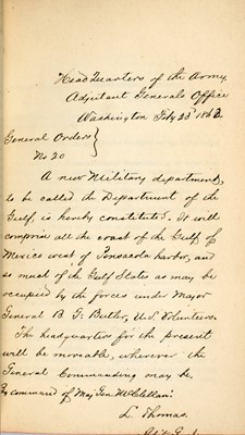 Lot 252 - The Emancipation Proclamation in a fine set of War Department Orders