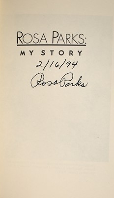 Lot 265 - Signed by Rosa Parks