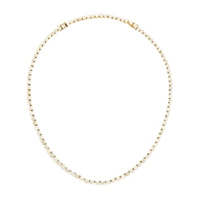 Lot 1121 - Gold and Diamond Necklace