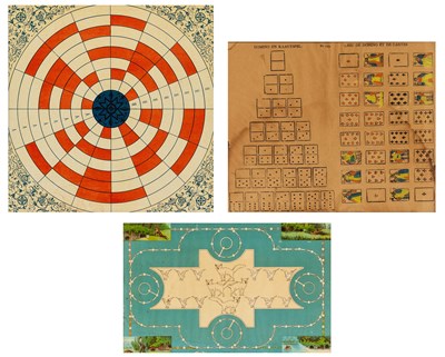 Lot 383 - Three colorful framed game boards