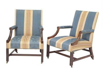 Lot 301 - George III Mahogany Library Armchair