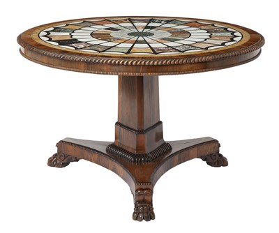 Lot 306 - George IV Rosewood and Specimen Marble Table