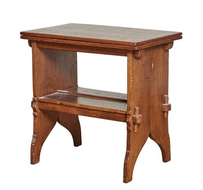 Lot 111 - Arts and Crafts Style Oak Occasional Double-Top Table