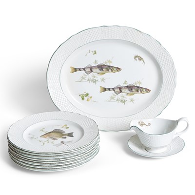 Lot 23 - English Marlborough Simpson's Ironstone Fish Service