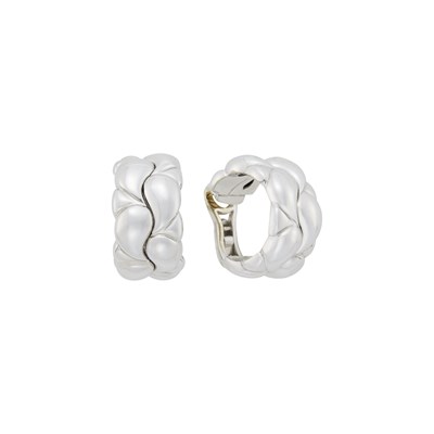 Lot 1163 - Chopard Pair of White Gold Hoop Earclips