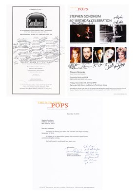 Lot 286 - Two signed posters, one signed by Stephen Sondheim