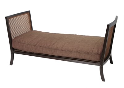 Lot 322 - Regency Style Upholstered and Caned Mahogany Daybed