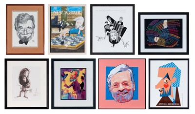 Lot 237 - Eight Caricatures of Stephen Sondheim