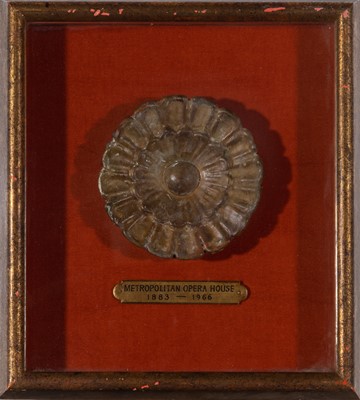 Lot 160 - A Gilt-Rosette Artifact of the Original Metropolitan Opera