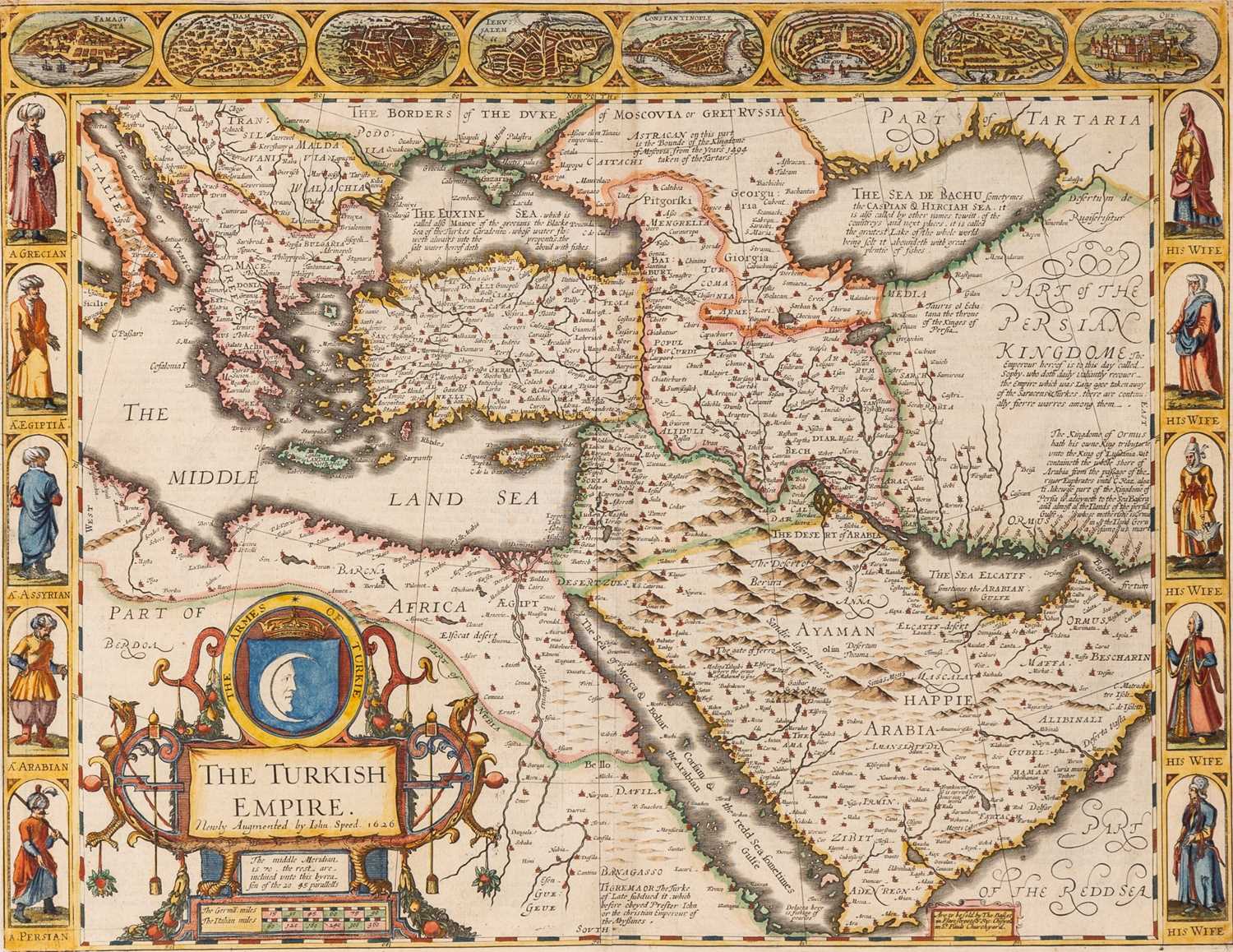 Lot 35 - Speed's decorative map of the Ottoman Empire