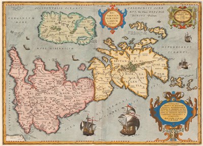 Lot 22 - A decorative map of England by Ortelius