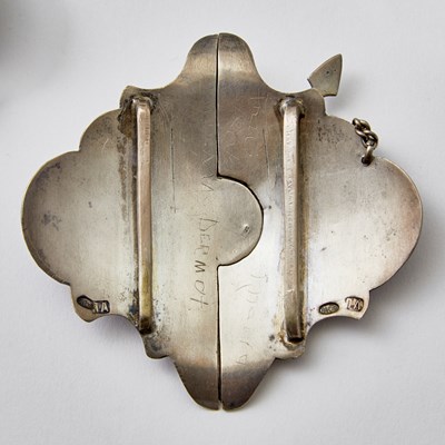 Lot 640 - Group of Russian Silver, Niello or Filigree Belt Buckles