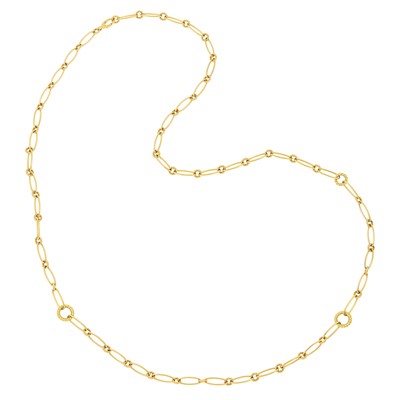 Lot 1002 - David Yurman Long Gold Link Necklace