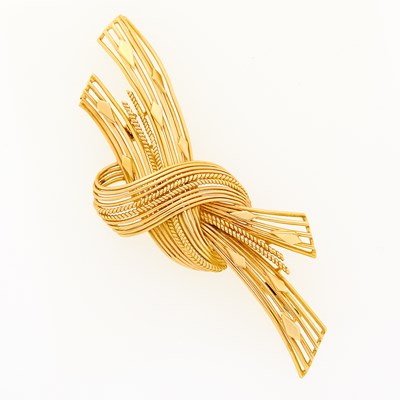 Lot 2058 - Gold Knot Brooch, France