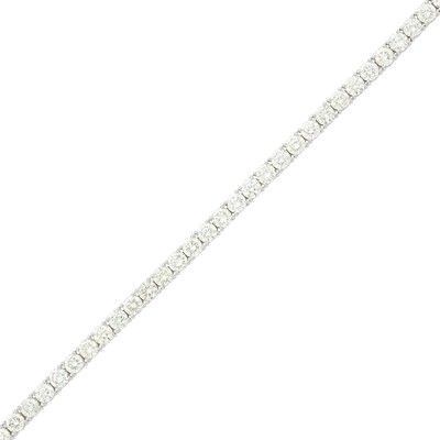Lot 1066 - White Gold and Diamond Bracelet