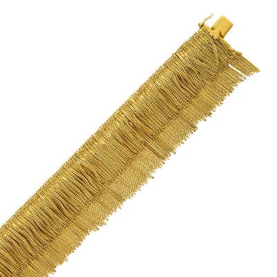 Lot 198 - Van Cleef & Arpels Gold Fringe Bracelet