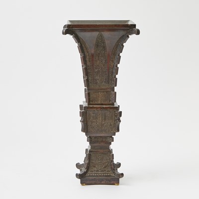 Lot 96 - A Chinese Bronze Gu Vase