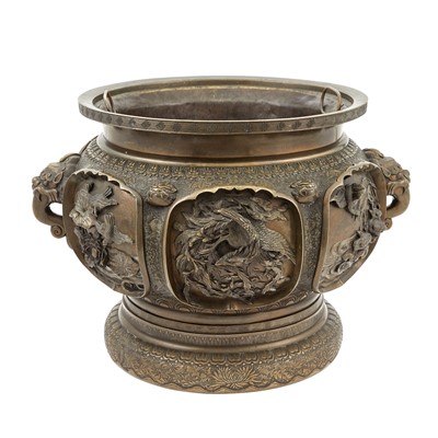 Lot 95 - A Japanese Bronze Jardiniere