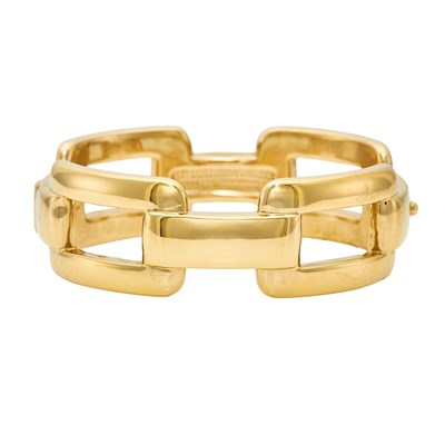 Lot 2027 - Gilt-Metal Cuff Bangle Bangle Bracelet