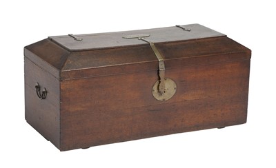 Lot 412 - Irish Brass-Bound Oak Chest by Gillingtons, Dublin