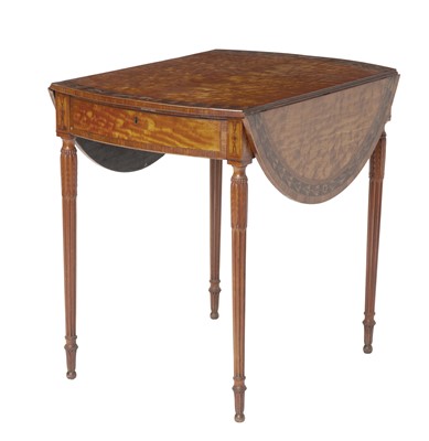 Lot 364 - George III Satinwood and Marquetry Pembroke Table