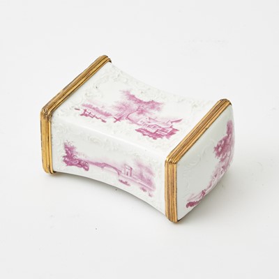 Lot 187 - German Gilt-Metal Mounted Porcelain Double-Sided Snuff Box