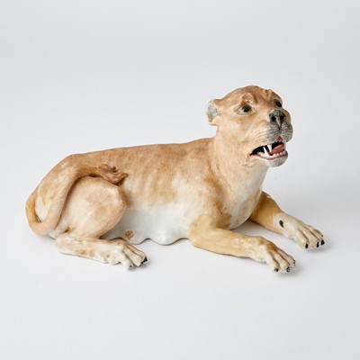 Lot 439 - Meissen Porcelain Figure of a Lioness