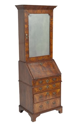 Lot 325 - George I Walnut  Bureau Bookcase