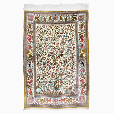 Lot 622 - Qum Silk Rug