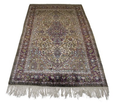 Lot 518 - Silk Kashan Rug