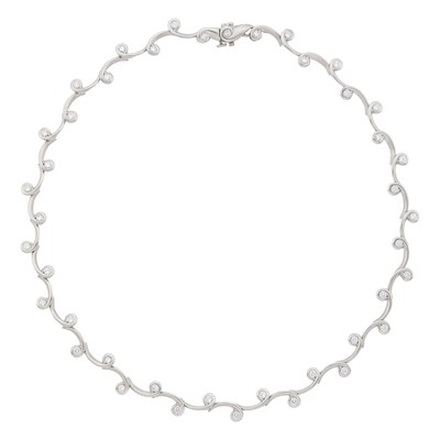 Lot 128 - Platinum and Diamond Necklace