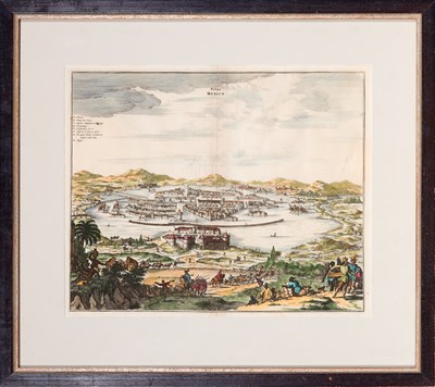 Lot 554 - A fine 17th century view of Mexico City