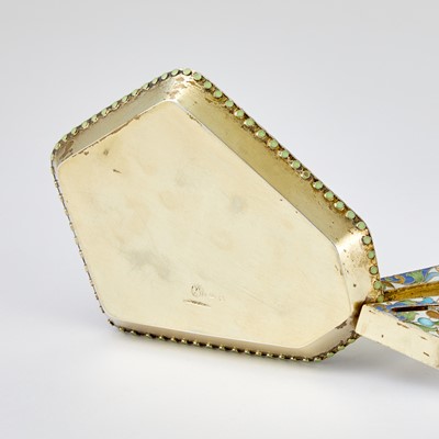 Lot 699 - Russian Silver-Gilt and Cloisonné Enamel Kovsh