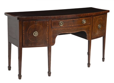 Lot 130 - George III Mahogany Bowfront Sideboard