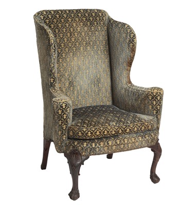 Lot 337 - George II Walnut Wing Armchair