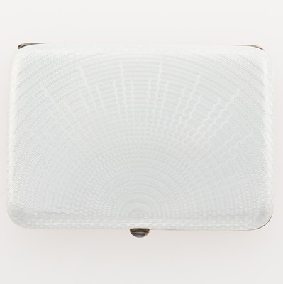 Lot 656 - Fabergé Silver-Gilt and Guilloché Enamel Cigarette Case