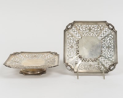 Lot 1184 - Pair of Black, Starr & Frost Reticulated Sterling Silver Tazzas