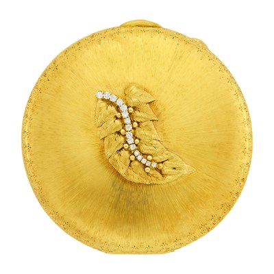 Lot 60 - Mario Buccellati Gold and Diamond Compact