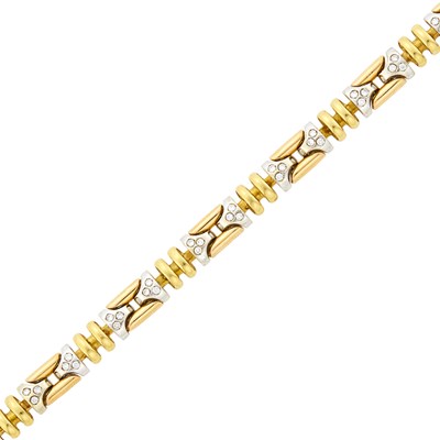 Lot 2022 - Tricolor Gold and Diamond Bracelet