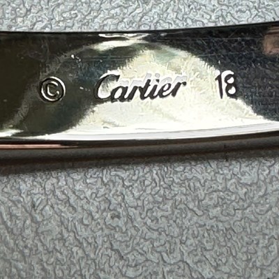 Lot 61 - Cartier White Gold 'Love' Bangle Bracelet