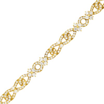 Lot 35 - Van Cleef & Arpels Gold and Diamond Bracelet