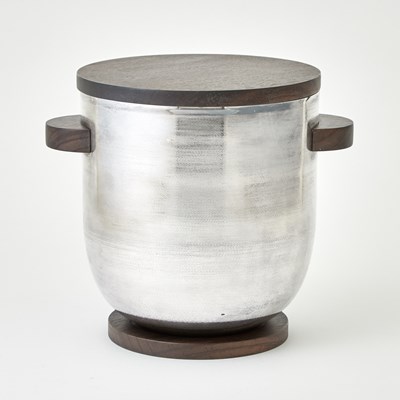 Lot 746 - Puiforcat Silver Plate and Rosewood Two-Handled "Jacaranda" Pattern Covered Wine Cooler