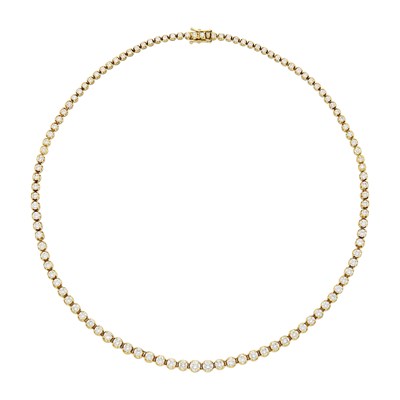 Lot 1131 - Gold and Diamond Necklace