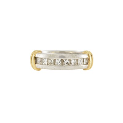 Lot 2044 - Platinum, Gold and Diamond Band Ring