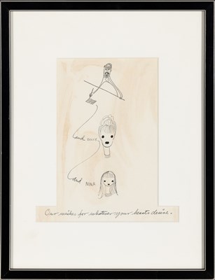 Lot 560 - An original Al Hirschfeld depicting Fred Allen and Portland Hoffa with Santa Claus