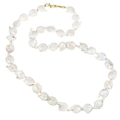 Lot 1014 - Attributed to Maja DuBrul Baroque Freshwater Pearl and Rock Crystal Necklace